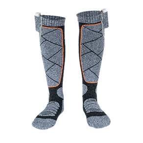 무선 남녀공용 USB 충전식 온열양말 온도조절 가능 따뜻한 겨울 발열 양말 세탁가능 방한양말 발열양말, 그레이, RP5