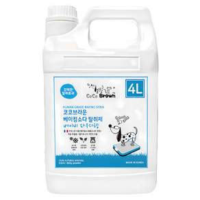 코코브라운 애완용 베이킹소다 탈취제 베이비파우더향, 4L, 1개