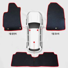 고무매트 풀세트 차종별 맞춤형, K5(LPG)(5P), 검정테두리