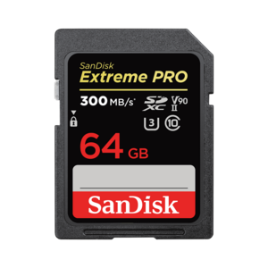 샌디스크 익스트림 프로 64GB SD 카드 300MB/s V90 UHS-II 카메라 전문가용 4K촬영