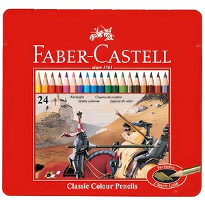 파버카스텔 일반 색연필 틴케이스, 24색, 1개