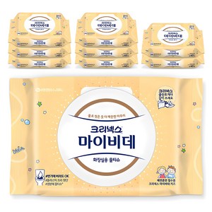 크리넥스 마이비데 키즈 화장실용 물티슈 캡형, 100g, 40개입, 9개