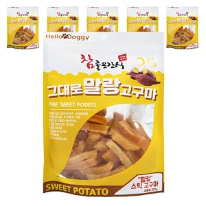 참좋은간식 그대로 말랑고구마 스틱타입 애완용 건조간식, 고구마맛, 250g, 6개