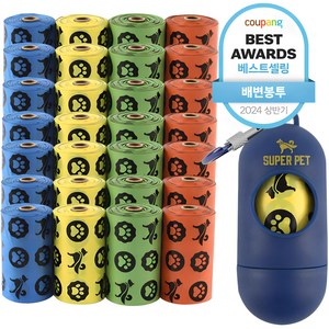 SUPERPET 반려동물 휴대용 산화생분해 배변봉투 522p + 배변통, 랜덤 발송, 522개입, 1세트