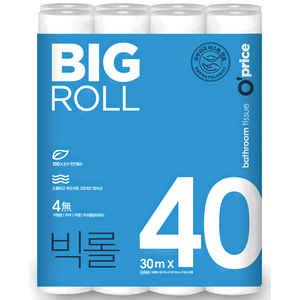 킴스클럽 OPRICE 빅롤화장지 3겹 30m, 40개입, 1개
