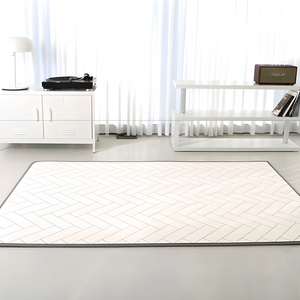 맘앤마음 논슬립 유아 놀이방매트, 헤링본 화이트
