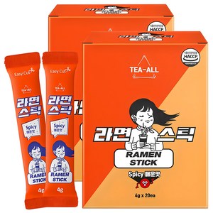 라면 스틱 매운맛, 80g, 2개