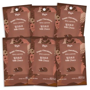 그라쉐 행복한 쇼콜라띠에 밀크초코, 6개, 100g