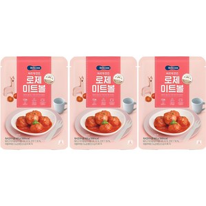 베베쿡 바르게 만든 로제미트볼 200g, 3개