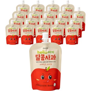 아올다 hello 아이 달콤사과 주스, 100ml, 20개, 사과맛