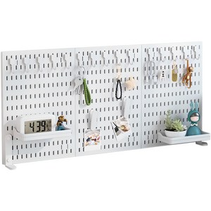 생활담다 책상 타공판 파티션 풀세트, 화이트