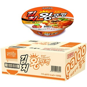 팔도 김치 왕뚜껑 110g, 18개