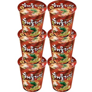 팔도일품 해물라면 소컵 65g, 6개