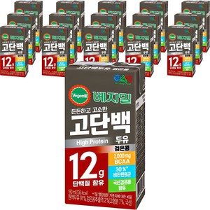 베지밀 고단백두유 검은콩, 190ml, 16개