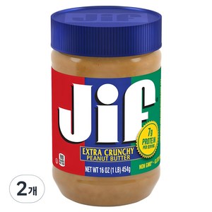 Jif 크런치 땅콩버터, 454g, 2개