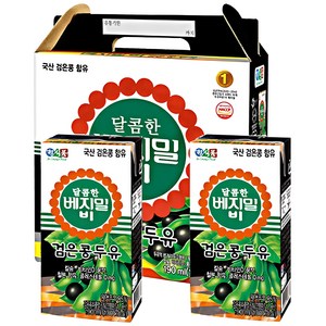 베지밀 달콤한 비 검은콩 두유, 190ml, 64개