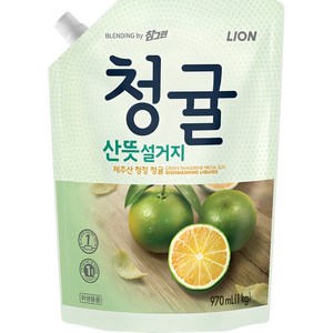 참그린 청귤 산뜻 설거지 주방세제 리필, 1kg, 1개