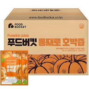 푸드버킷 통째로 호박즙, 90ml, 100개