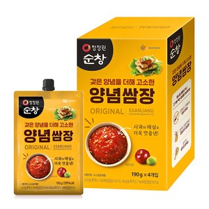 청정원순창 양념 쌈장, 190g, 4개