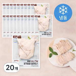 곰곰 오리지날 닭가슴살 슬라이스 (냉동), 100g, 20개