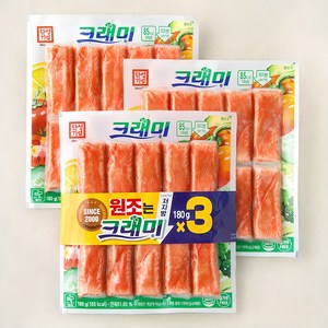 한성기업 크래미 맛살, 180g, 3개