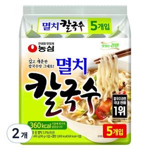 농심 멸치칼국수, 98g, 10개