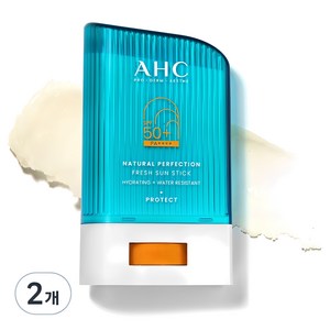 A.H.C 내추럴 퍼펙션 프레쉬 선스틱 SPF50+ PA++++, 22g, 2개