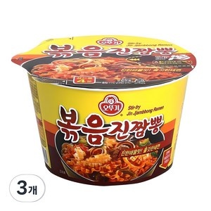 오뚜기 볶음 진짬뽕 컵라면 110g, 3개