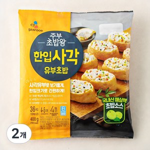 CJ씨푸드 한입사각유부초밥, 400g, 2개