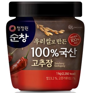 청정원순창 우리쌀로 만든 국산 고추장, 1kg, 1개