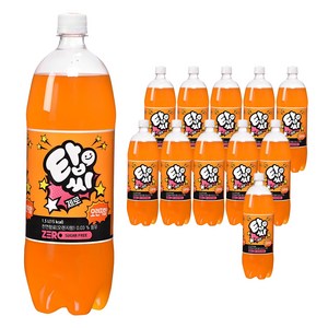 탑씨 일화 제로 오렌지 탄산음료, 1.5L, 12개