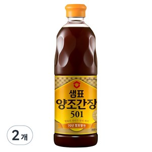 샘표 양조간장 501, 860ml, 2개