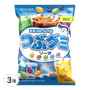 카수가이 쯔부구미 소다향, 65g, 3개