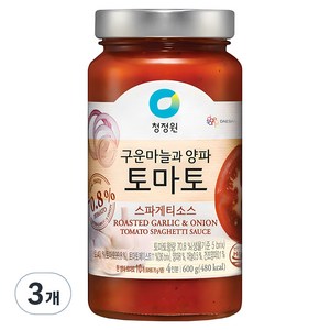 청정원 토마토 스파게티소스, 3개, 600g