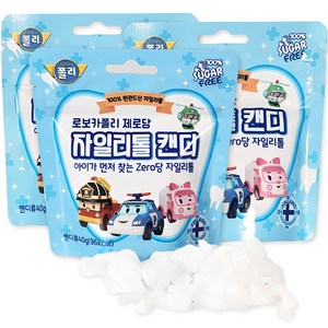 로보카폴리 제로당 자일리톨 캔디 40g, 3개