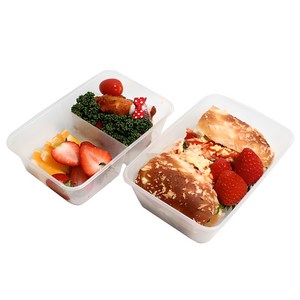 일회용도시락 내열 1칸 5p + 내열 2칸 5p + 뚜껑 10p, 1세트