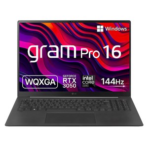 LG전자 2024 그램 Po 16 코어 울트라5 지포스 RTX3050, 옵시디안 블랙, 512GB, 16GB, WIN11 Home, 16Z90SP-EA5BK