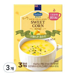 폰타나 스위트콘 컵수프 3p, 60g, 3개