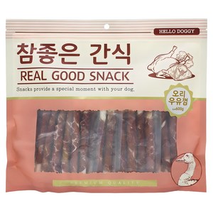 헬로도기 참좋은간식 건조간식, 오리우유껌, 600g, 1개