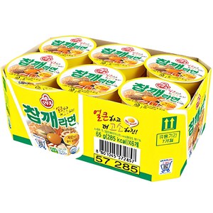 오뚜기 참깨라면 컵 65g, 6개