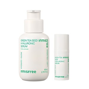 이니스프리 그린티 씨드 히알루론산 세럼 + 10ml 세트, 80ml, 1세트