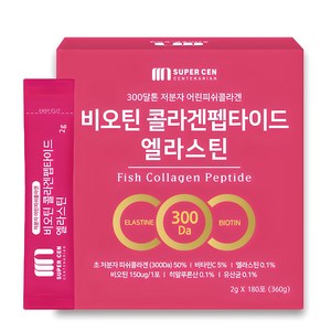 슈퍼쎈 300달톤 저분자 어린피쉬콜라겐 비오틴 콜라겐펩타이드 엘라스틴, 360g, 1개