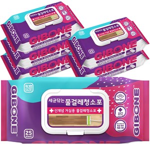 기본에 물걸레 청소포 특대형 캡형 25p, 6개