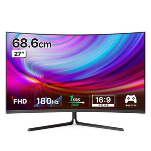 한성컴퓨터 FHD 1500R 커브드 180Hz 게이밍 모니터, 68.6cm, TFG27F16V(일반)