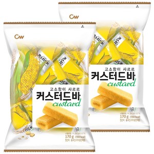 청우식품 커스터드바, 170g, 4개