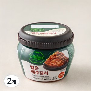 비비고 썰은 배추김치 용기, 300g, 2개