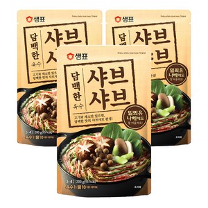 샘표 담백한 샤브샤브 육수, 200g, 3개