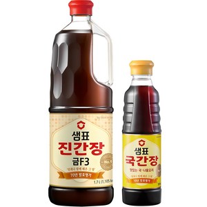 샘표 진간장 세트 금F3 1.7L + 국간장 500ml, 1세트