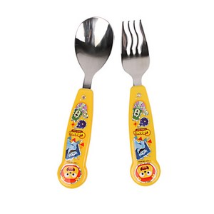 그라미 누들 스푼포크세트 GR4411, 옐로우, 2종 (스푼, 포크 (14 cm)), 1개