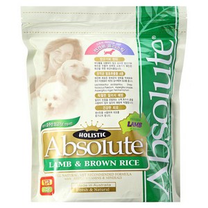앱솔루트 홀리스틱 양고기와 현미 애견사료, 양, 1.2kg, 1개